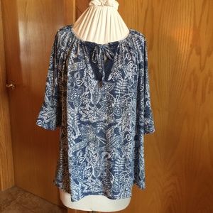 CROFT & BARROW blue woman’s top  Size 3X